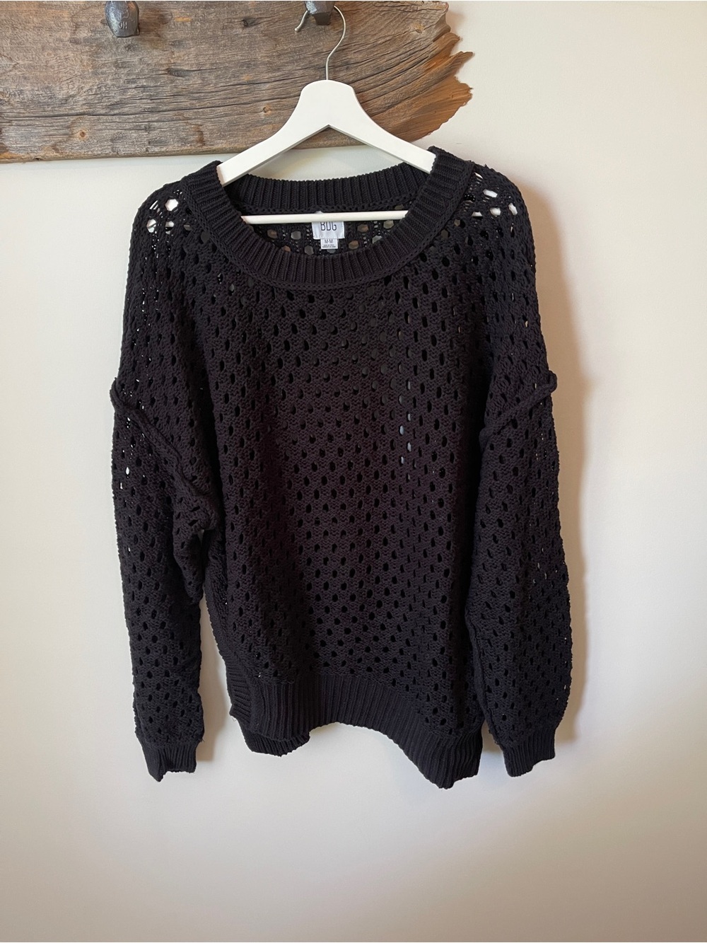 Urban Outfitters Black Summer Open Knit Sweater